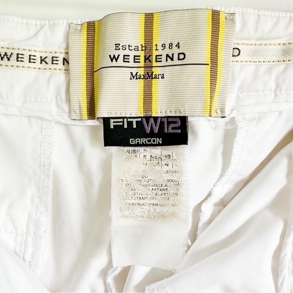 Max Mara Weekend White W12 straight Leg Pants sz 4 - Picture 11 of 11